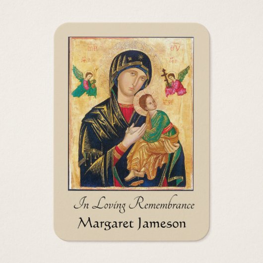 Katholieke begrafenis Memorial Prayer Visitekaartje (Voorkant)