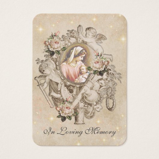 Katholieke begrafenis Memorial Prayer Visitekaartje (Voorkant)