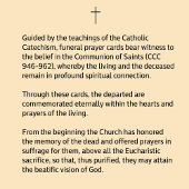 Katholieke begrafenis Memorial Prayer Visitekaartje