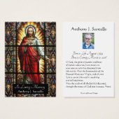 Katholieke begrafenis Memorial Prayer Visitekaartje (Voorkant /achterkant)