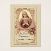 Katholieke begrafenis Memorial Prayer Visitekaartje (Voorkant)