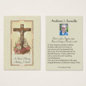 Katholieke begrafenis Memorial Prayer Visitekaartje (Voorkant /achterkant)