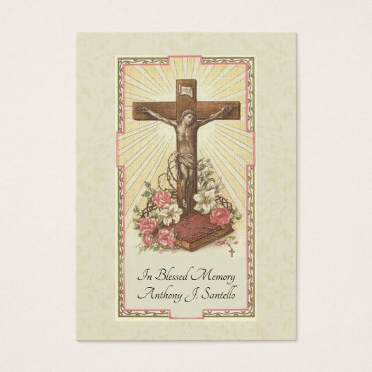 Katholieke begrafenis Memorial Prayer Visitekaartje (Voorkant)