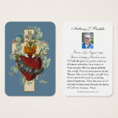 Katholieke begrafenis Memorial Prayer Visitekaartje (Voorkant /achterkant)