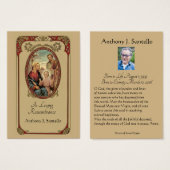 Katholieke begrafenis Memorial Prayer Visitekaartje (Voorkant /achterkant)