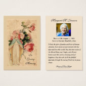 Katholieke begrafenis Memorial Prayer Visitekaartje (Voorkant /achterkant)