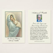 Katholieke begrafenis Memorial Prayer Visitekaartje (Voorkant /achterkant)
