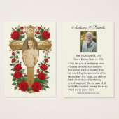 Katholieke begrafenis Memorial Prayer Visitekaartje (Voorkant /achterkant)