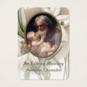 Katholieke begrafenis St. Joseph Prayer Heilige Ka Visitekaartje (Voorkant)