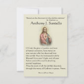 Katholieke begrafenisdienst Jesus Prayer Kaart (Achterkant)