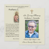 Katholieke begrafenisdienst Jesus Prayer Kaart (Voorkant / Achterkant)