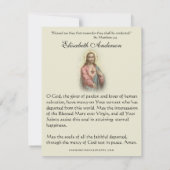 Katholieke begrafenisdienst Jesus Prayer Kaart (Achterkant)