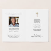 Katholieke begrafenisfoto dank u folie kaarten (Binnen)