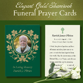 Katholieke begrafenisgebedsmonument Shamrocks Iers Visitekaartje