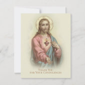 Katholieke begrafenissympathie Heilige Kaart Dank  (Voorkant)