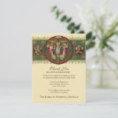 Katholieke begrafenissympathie Heilige Kaart Dank  (Staand voorkant)