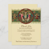 Katholieke begrafenissympathie Heilige Kaart Dank  (Voorkant / Achterkant)