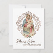 Katholieke begrafenissympathie Heilige Kaart Dank  (Voorkant)