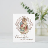 Katholieke begrafenissympathie Heilige Kaart Dank  (Staand voorkant)