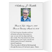 Katholieke begrafenissympathie Heilige Kaart Dank (Binnen (Links))