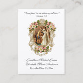 Katholieke Betrothal Prayer Heilige Kaart Visitekaartje (Voorkant)
