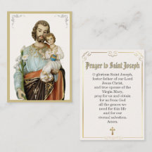 Katholieke bidkaart met gebed tot Sint-Jozef