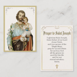 Katholieke bidkaart met gebed tot Sint-Jozef Plaatskaartje
