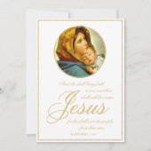 Katholieke Bijbel Verse & Foto Religieuze Kerst Feestdagenkaart (Voorkant)