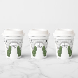 Katholieke Bijbel-Verse, omhuld Papieren Bekers