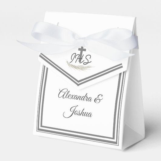 Katholieke Bijbel Verse Wedding Bedankdoosjes (Voorkant Zijde)