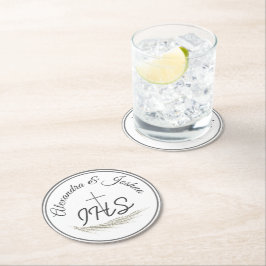 Katholieke Bijbel Verse Wedding Ronde Kartonnen Onderzetter