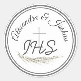 Katholieke Bijbel Verse Wedding Ronde Sticker