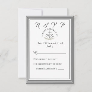 Katholieke Bijbel Verse Wedding RSVP Kaart