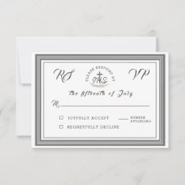 Katholieke Bijbel Verse Wedding RSVP Kaart