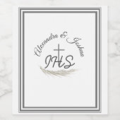 Katholieke Bijbel Verse Wedding Wijn Etiket (Enkel label)