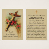 Katholieke bisschop Funeral Memorial Heilige Kaart (Voorkant /achterkant)