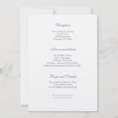 Katholieke Blauwe Bloemen Religieuze Maria bruilof Kaart (Achterkant)