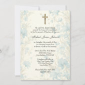 Katholieke Bloemen Doop Baby Schrift Kaart (Voorkant)