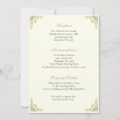 KATHOLIEKE BLOEMEN GOUDEN BRUILOFT UITNODIGINGEN (Achterkant)