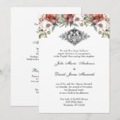 Katholieke Bloemen Heilige Familie Bruiloft Kaart (Voorkant / Achterkant)