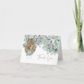 Katholieke Bloemen Trouwen Mary & Joseph Bedankkaart (Voorkant)