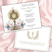 Katholieke Bloemencommunie Eucharistie Meisje of J Kaart