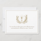 Katholieke Bloemencommunie Eucharistie Meisje of J Kaart (Achterkant)