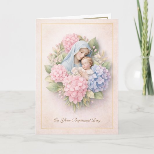 Katholieke Bloemendoop Maria Jezus  Kaart (Voorkant)