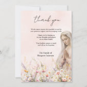 Katholieke BloemenMaria Begrafenis Condoleance Sym Bedankkaart (Voorkant)