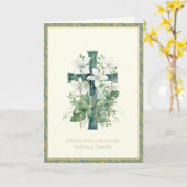 Katholieke bloemenrozenkrans begrafenis Massabrede Kaart (Gele Bloem)