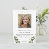 Katholieke Bloemenrozenkrans Sympathie Begrafenisg Bedankkaart (Staand voorkant)