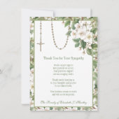 Katholieke Bloemenrozenkrans Sympathie Begrafenisg Bedankkaart (Achterkant)