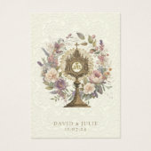 Katholieke Bloemmonstrans Huwelijk Heilige Kaart (Voorkant)