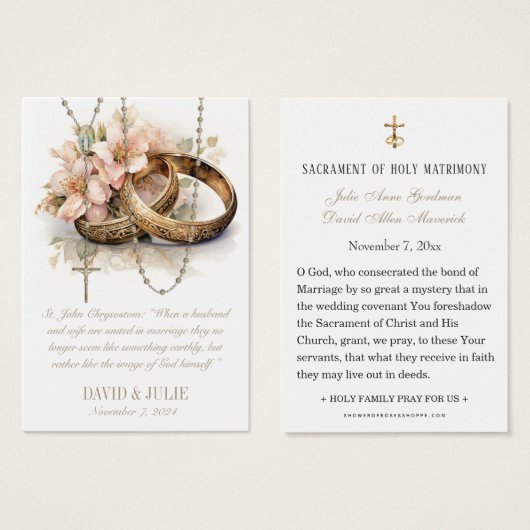 Katholieke bloemringen Trouw Heilige kaart (Voorkant /achterkant)